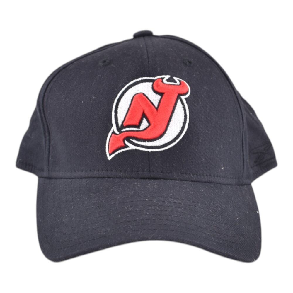 New Jersey Devils Reebok Black NHL Hockey Baseball Cap Hat Adjustable Fan Gear